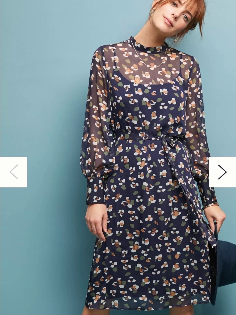 Second Female Anthropologie Claire Floral Midi Dress XL Cottagecore Wedding Chic